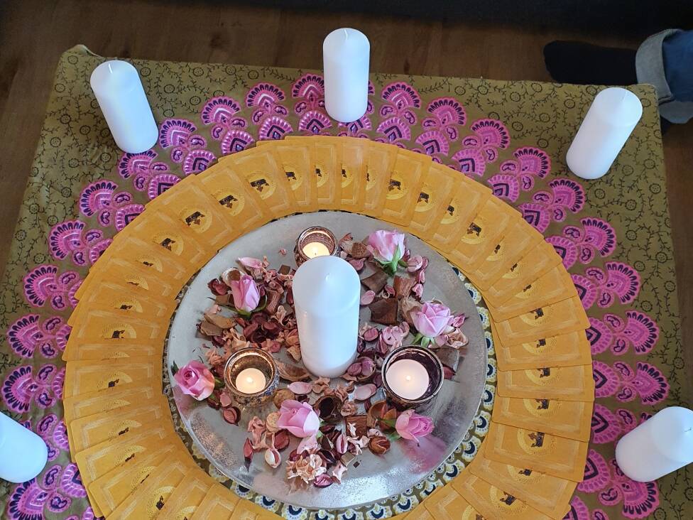 Mittelpunkt mit Kerze im Mother's Blessing